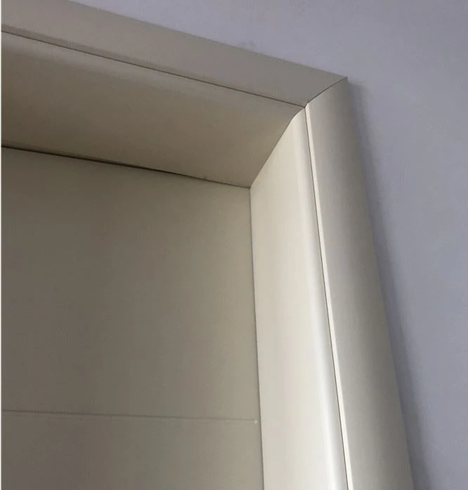 Four Lines Cream Surface WPC Door For Home